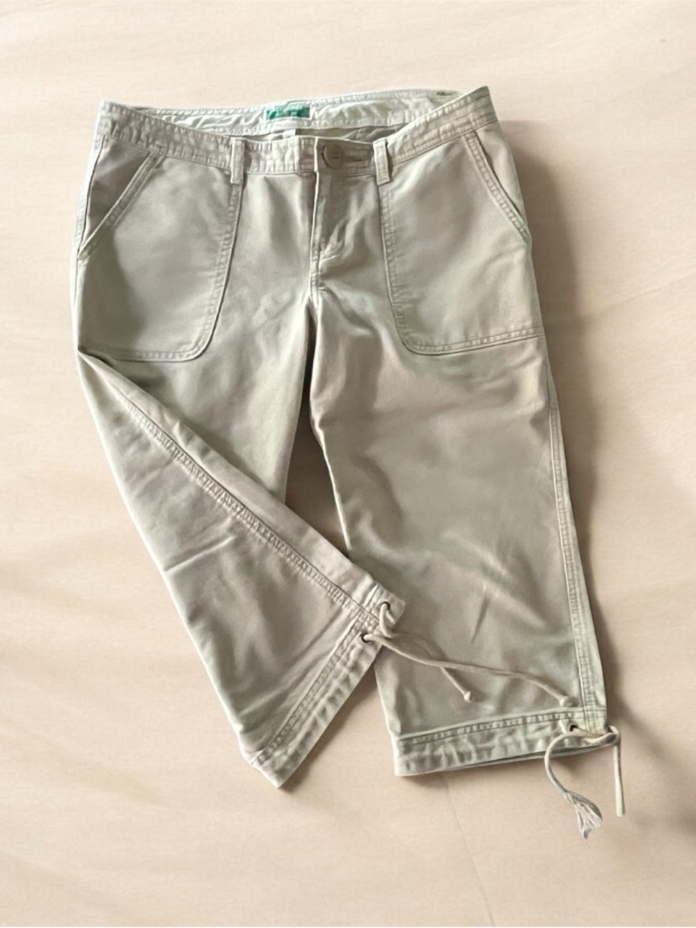 Abercrombie & Fitch Khaki Button-Front Cargo Pants